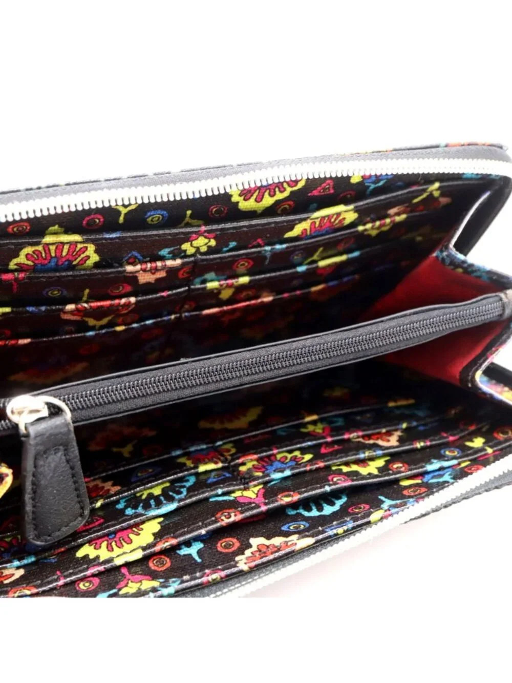 Sakroots Zip-around Clutch Wallet Embroidered Elephant Boho Multicolor Print